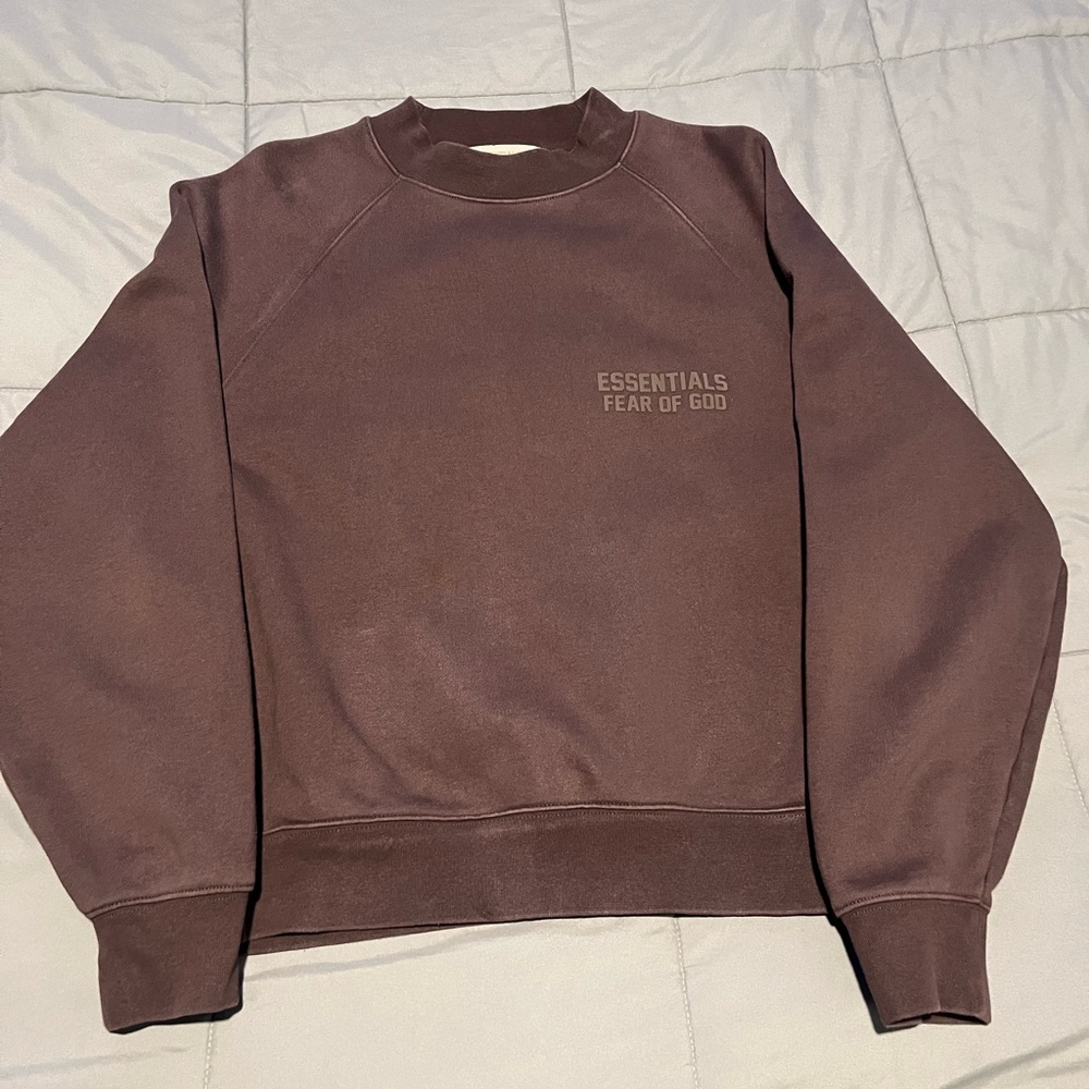 Essentials Men's Crewneck Sweater in Deep Brown